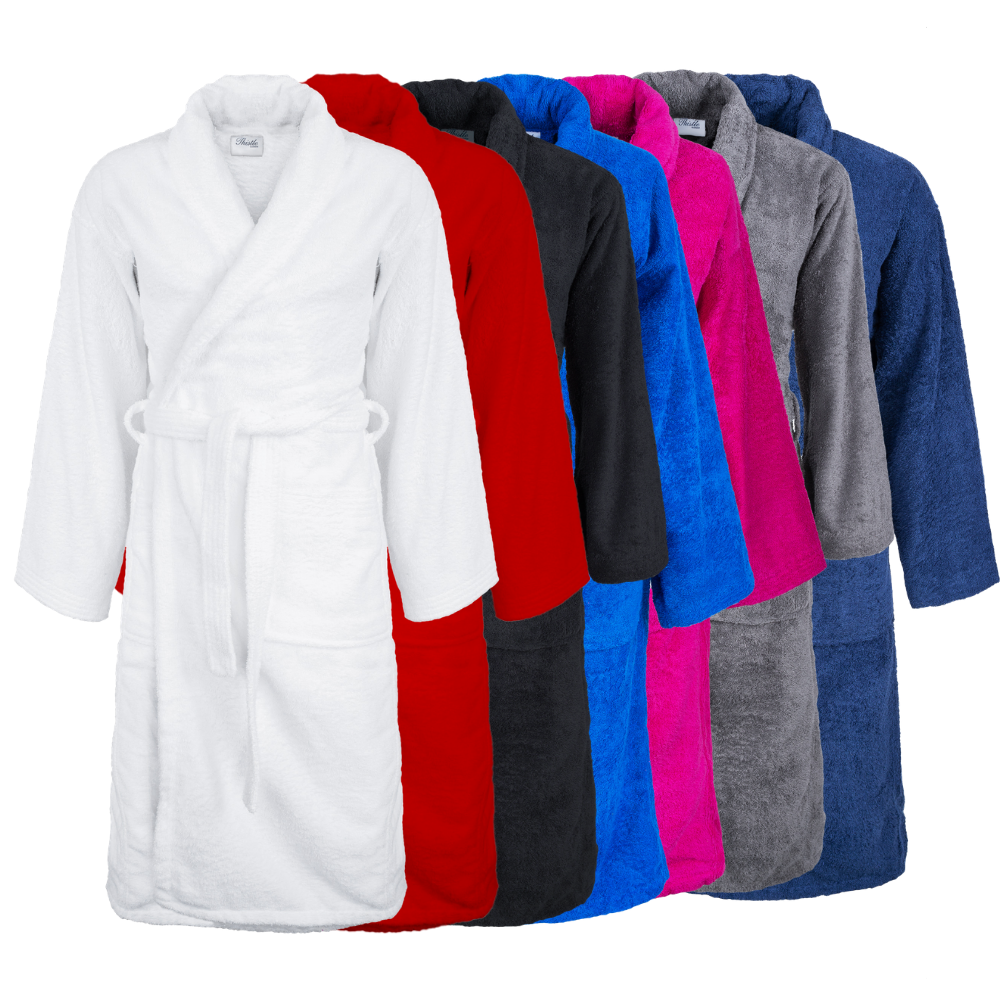 Thistle Egyptian Cotton Luxury Soft Bathrobe Absorbent Dressing Gown C Thistle - Bathrobes & Towelling Thistle Egyptian Cotton Luxury Soft Bathrobe Absorbent Dressing Gown C Thistle - Bathrobes & Towelling